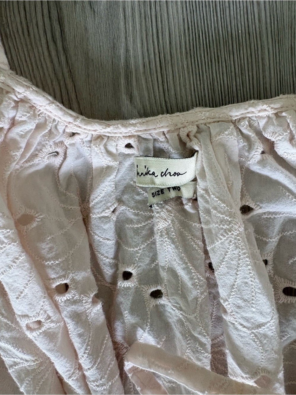 Innika Choo Flutter-Sleeve Pale Pink Maxi Dress with Tie-Front, M - Picture 4 of 5